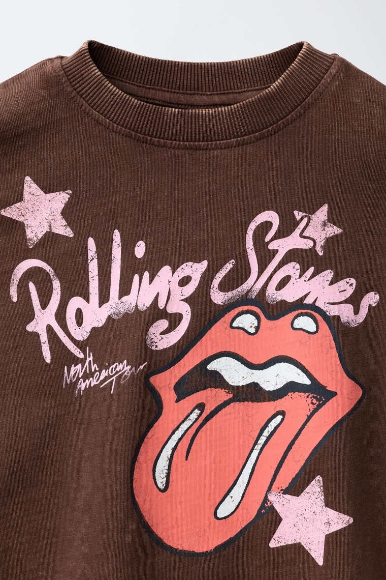 Футболка с длинными рукавами и принтом rolling stones