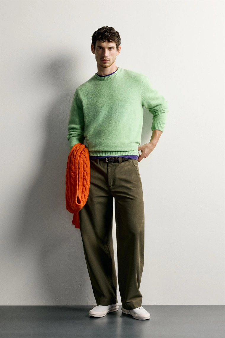 Джемпер прямого кроя из смесовой шерсти