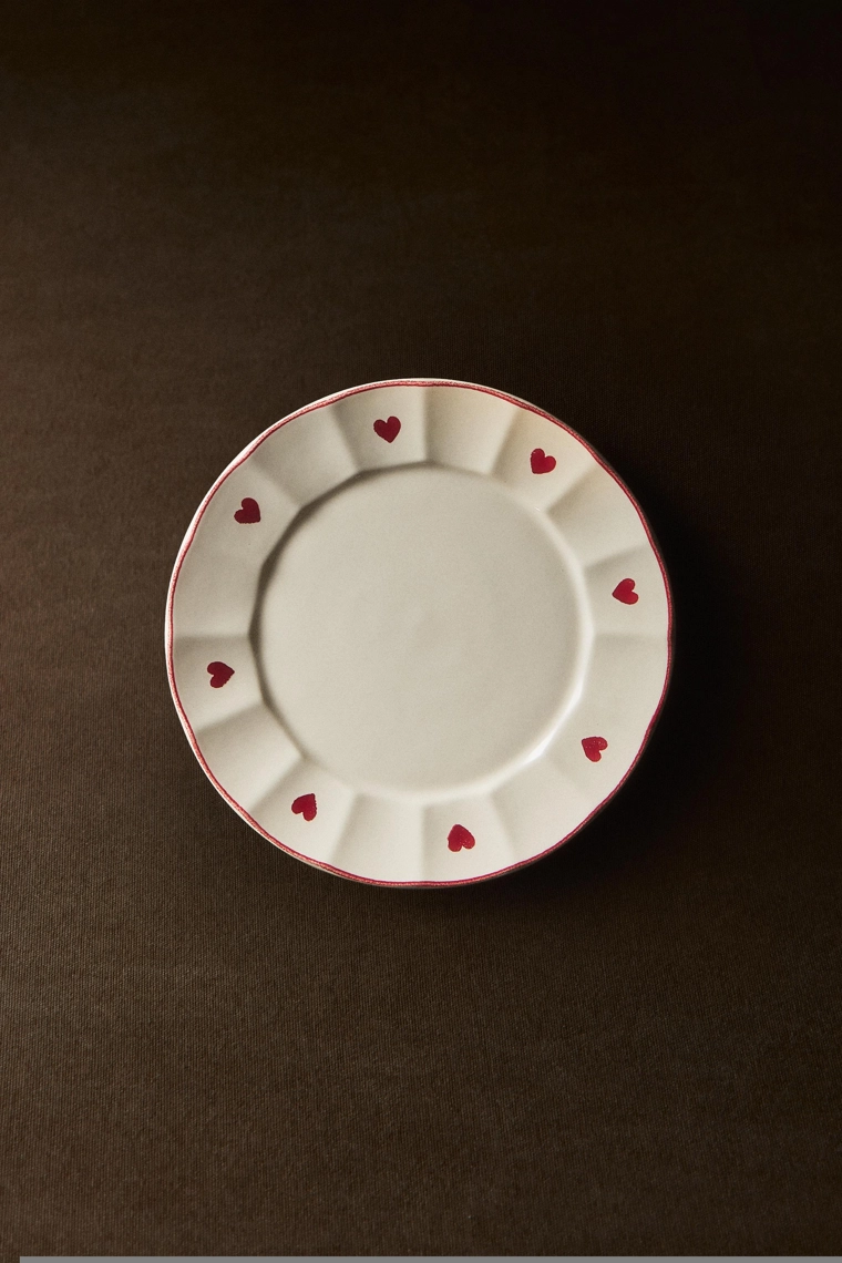 Тарелка для десерта christmas hearts