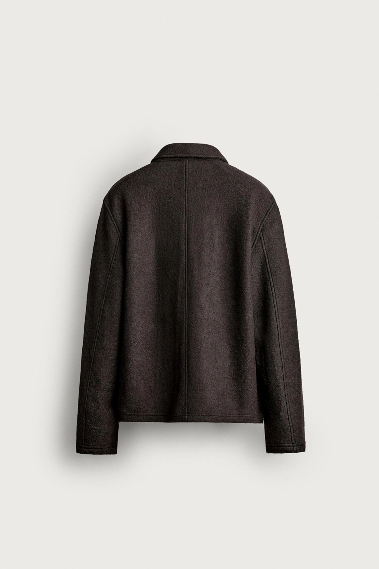 Текстурированная overshirt из вискозы и шерсти