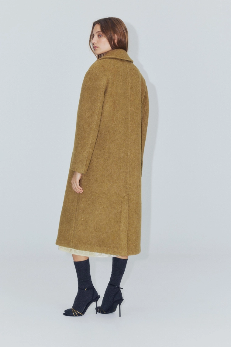 Длинное пальто из шерстяной смеси zw collection