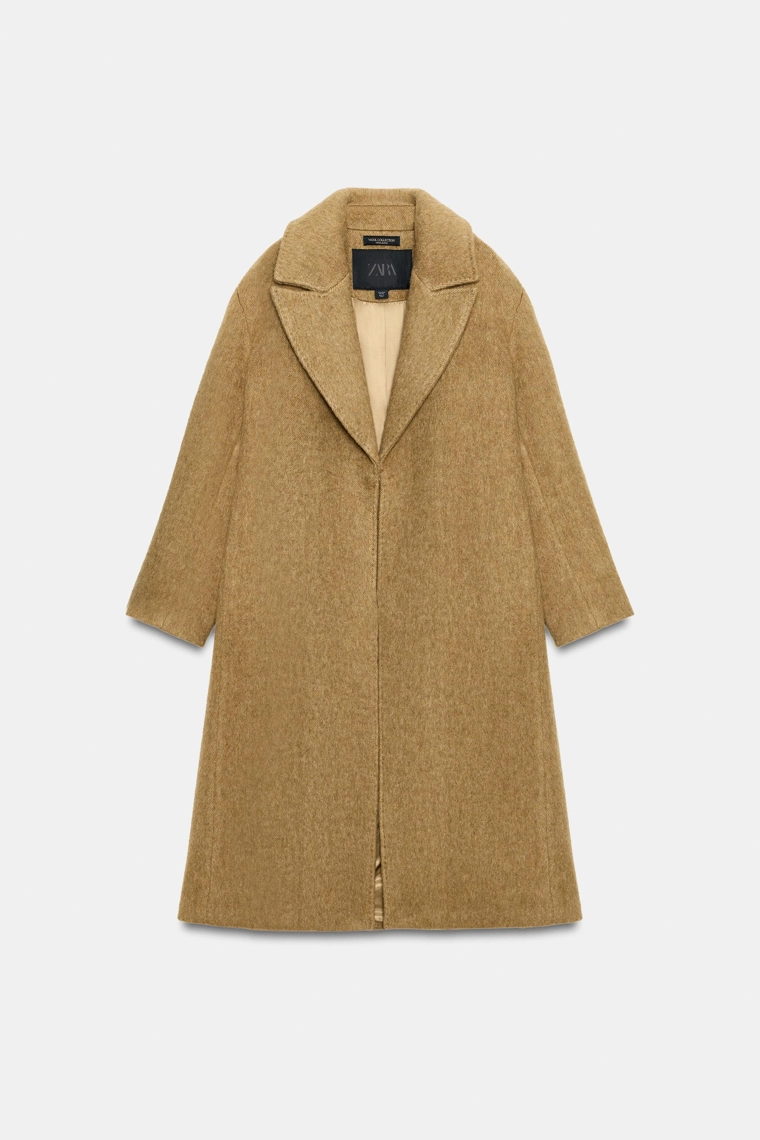 Длинное пальто из шерстяной смеси zw collection
