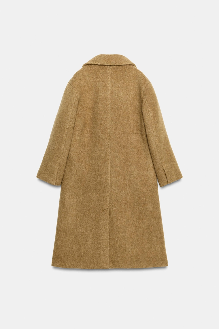 Длинное пальто из шерстяной смеси zw collection