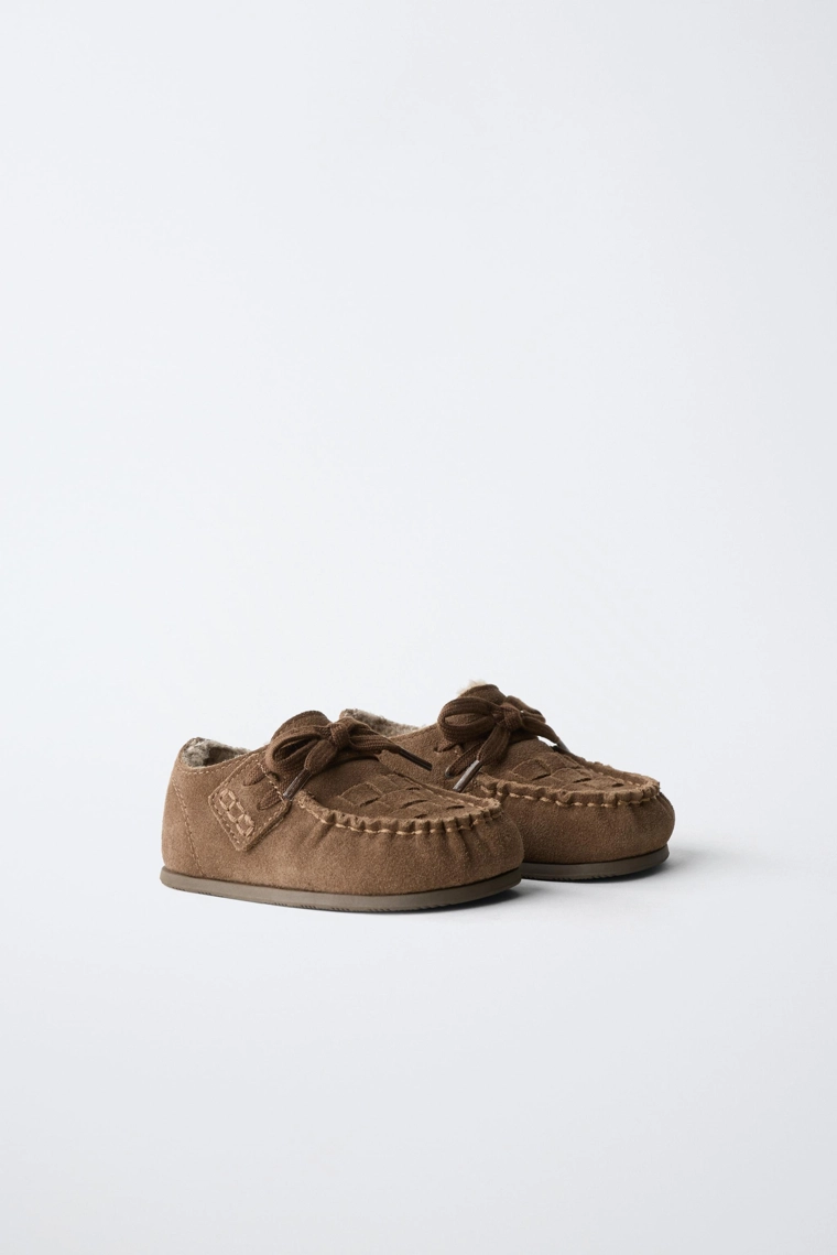 Кожаные босоногие туфли wallabee
