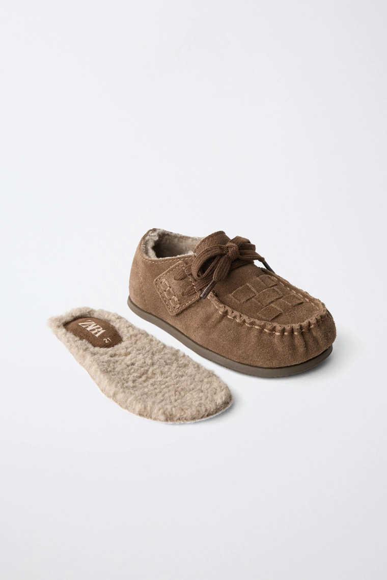 Кожаные босоногие туфли wallabee