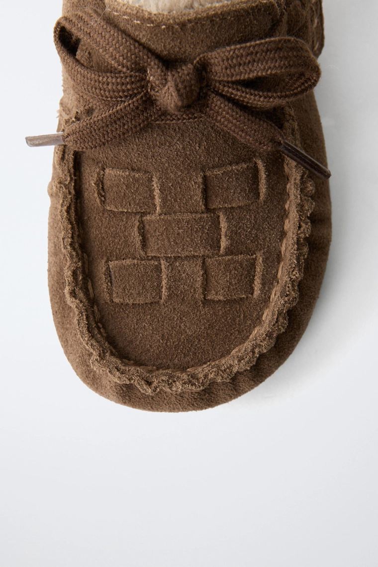 Кожаные босоногие туфли wallabee