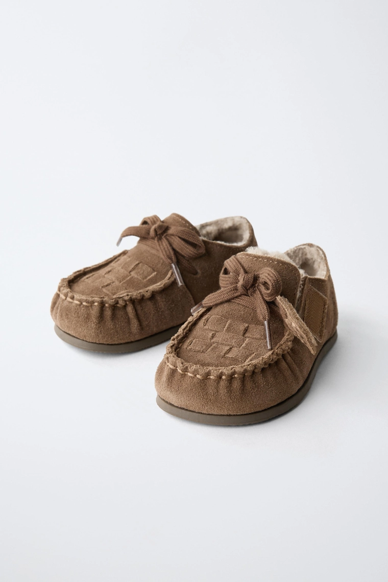 Кожаные босоногие туфли wallabee