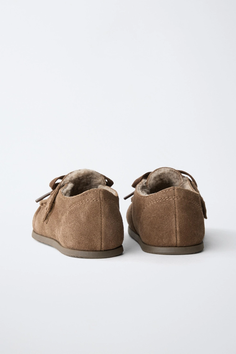 Кожаные босоногие туфли wallabee