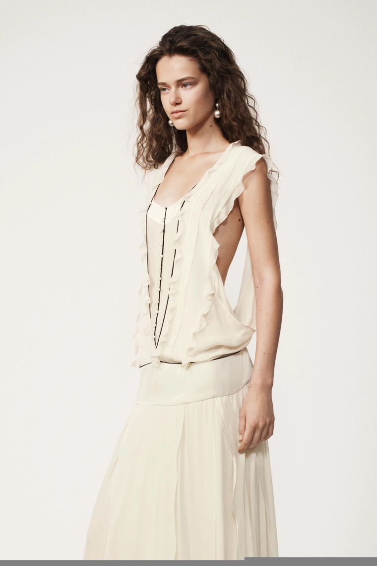 Платье с рюшами - коллекция zara woman