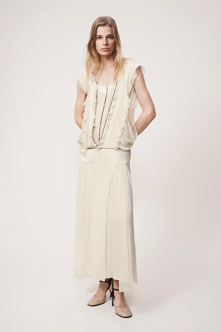 Платье с рюшами - коллекция zara woman
