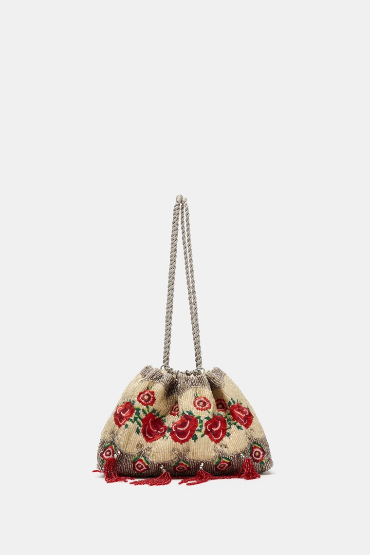 Сумка с бусинами из коллекции zara woman