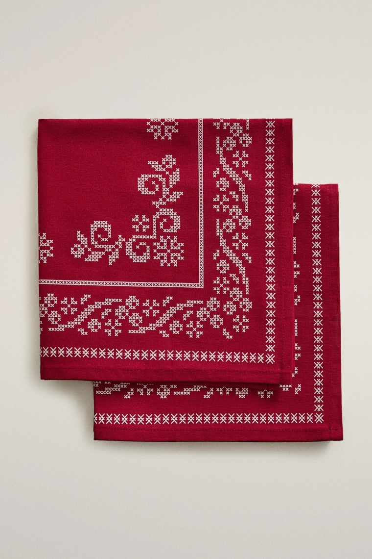 Хлопковая рождественская скатерть с бордюром