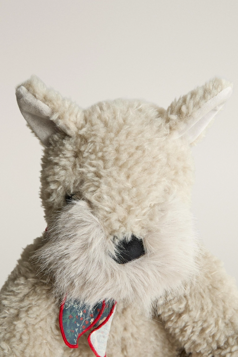 Большая мягкая игрушка-собака для детей на рождество
