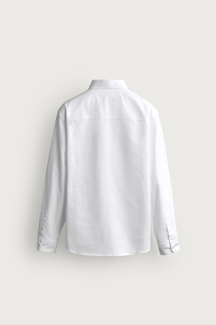 Рубашка regular fit из текстурированного оксфорда