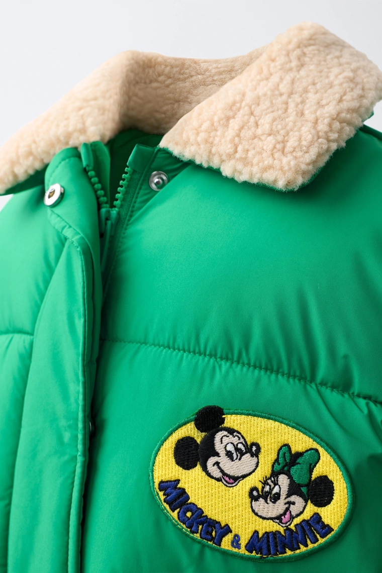 Утеплённая куртка с воротником из искусственной овчины mickey и minnie mouse © disney