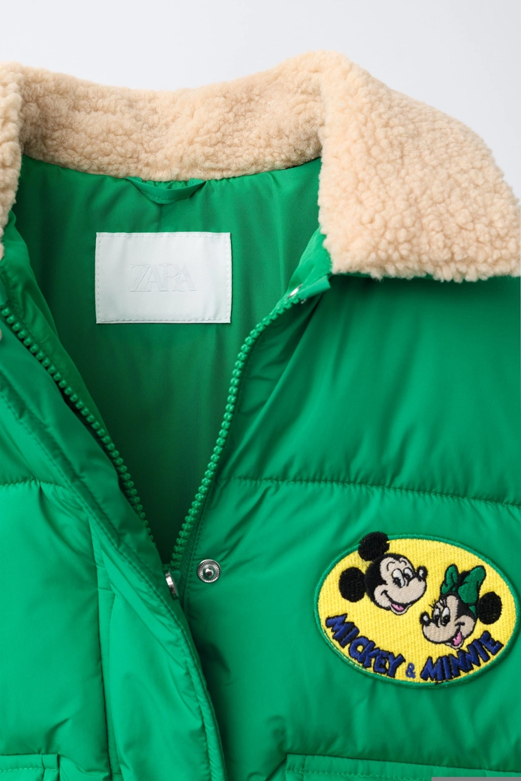 Утеплённая куртка с воротником из искусственной овчины mickey и minnie mouse © disney