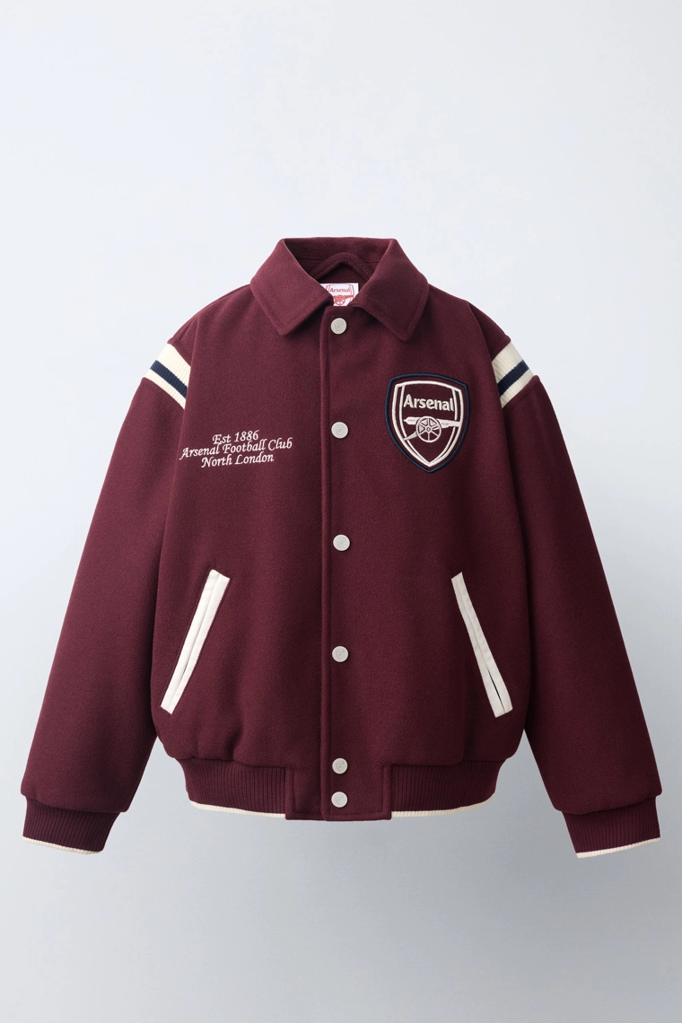 Бомбер arsenal f.c. с эффектом шерсти