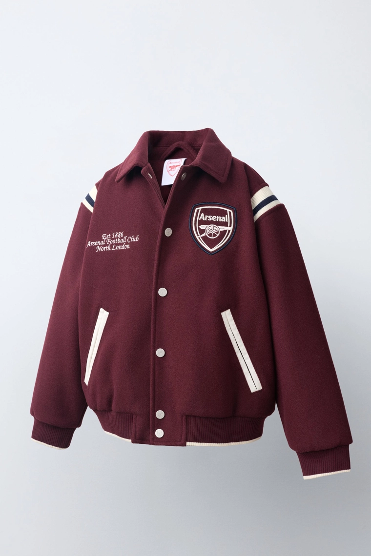 Бомбер arsenal f.c. с эффектом шерсти