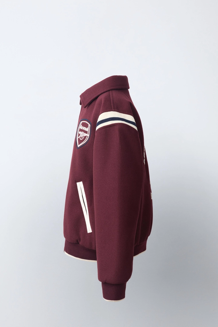Бомбер arsenal f.c. с эффектом шерсти