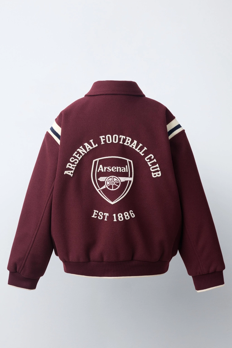 Бомбер arsenal f.c. с эффектом шерсти