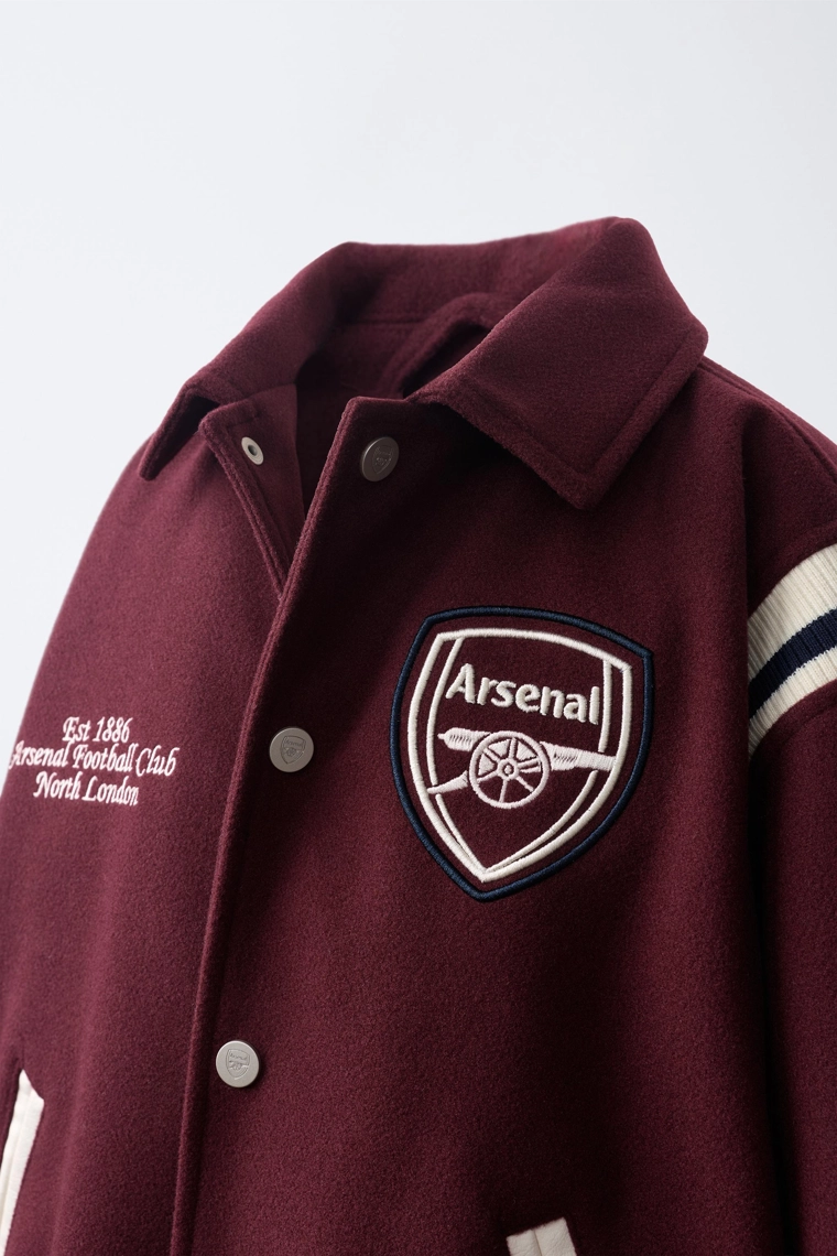 Бомбер arsenal f.c. с эффектом шерсти