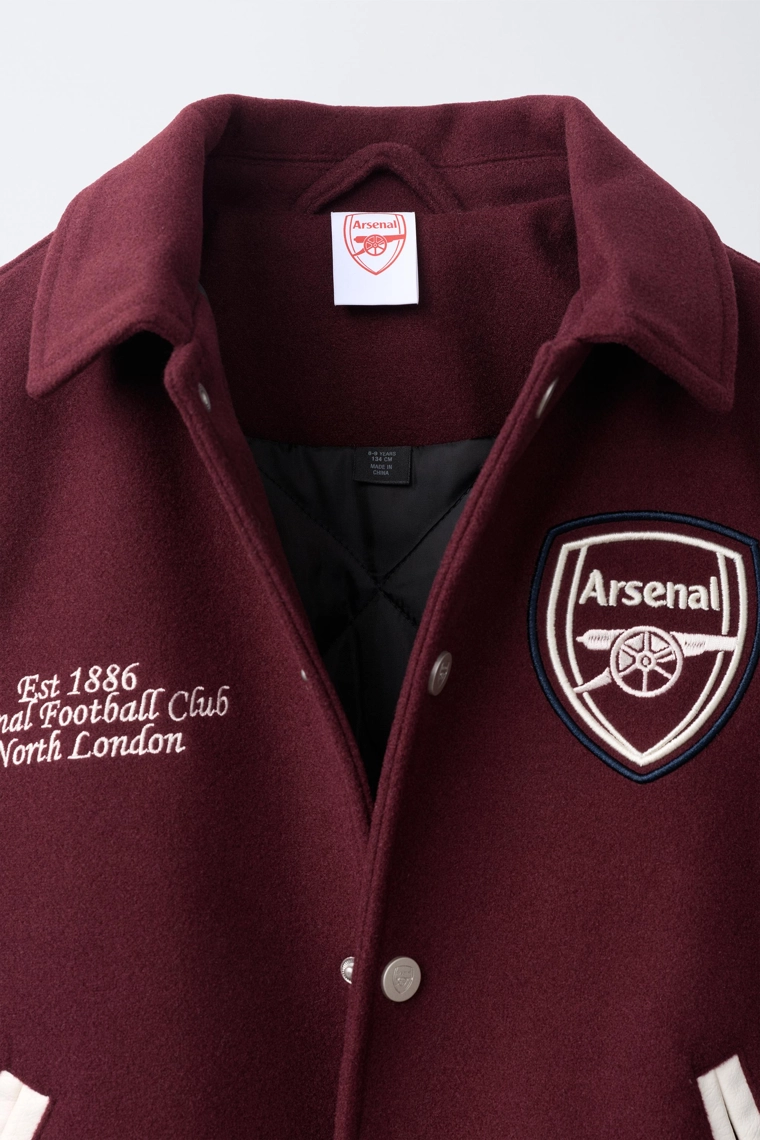 Бомбер arsenal f.c. с эффектом шерсти