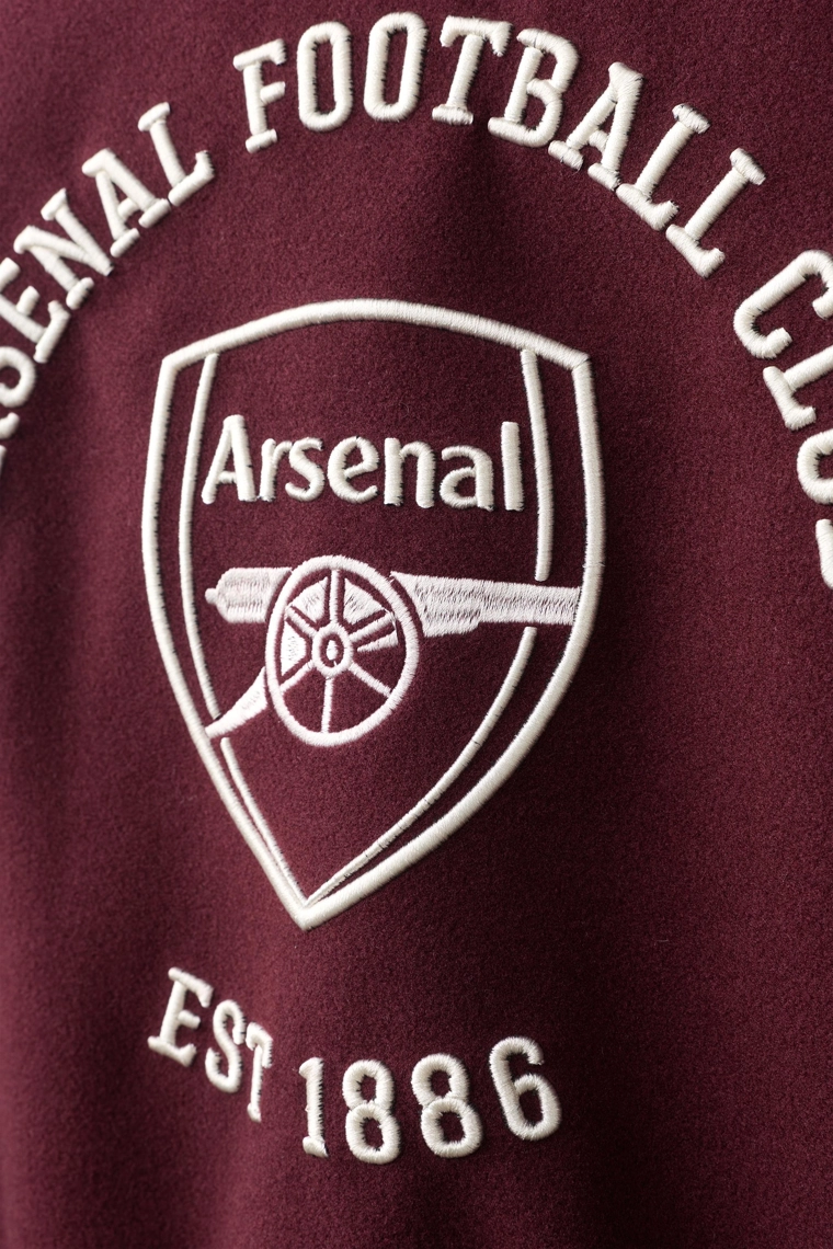 Бомбер arsenal f.c. с эффектом шерсти