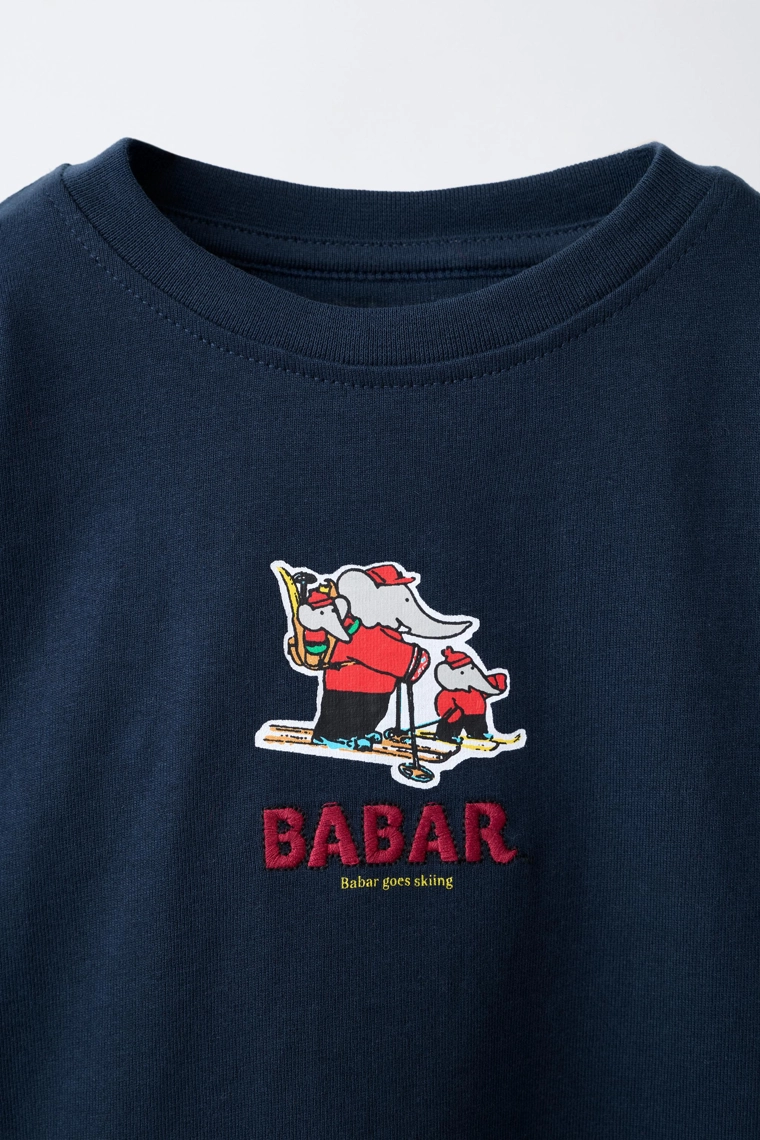 Футболка с длинным рукавом и вышивкой babar™