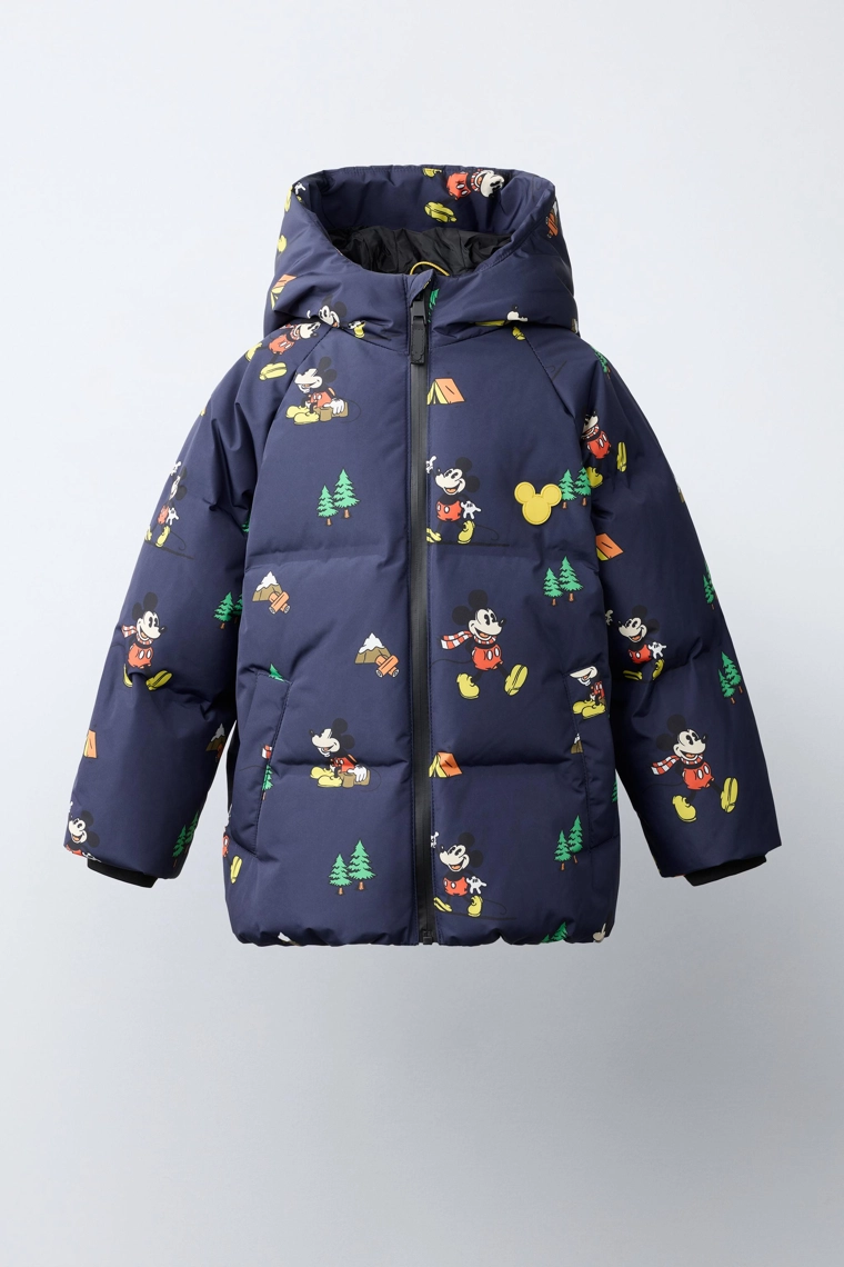 Утеплённая куртка с капюшоном mickey mouse © disney, 50% пух, 50% перо