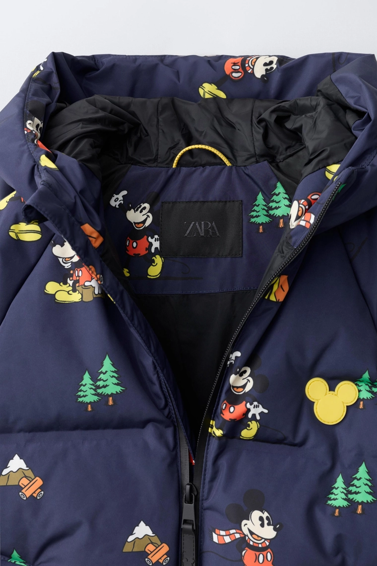 Утеплённая куртка с капюшоном mickey mouse © disney, 50% пух, 50% перо