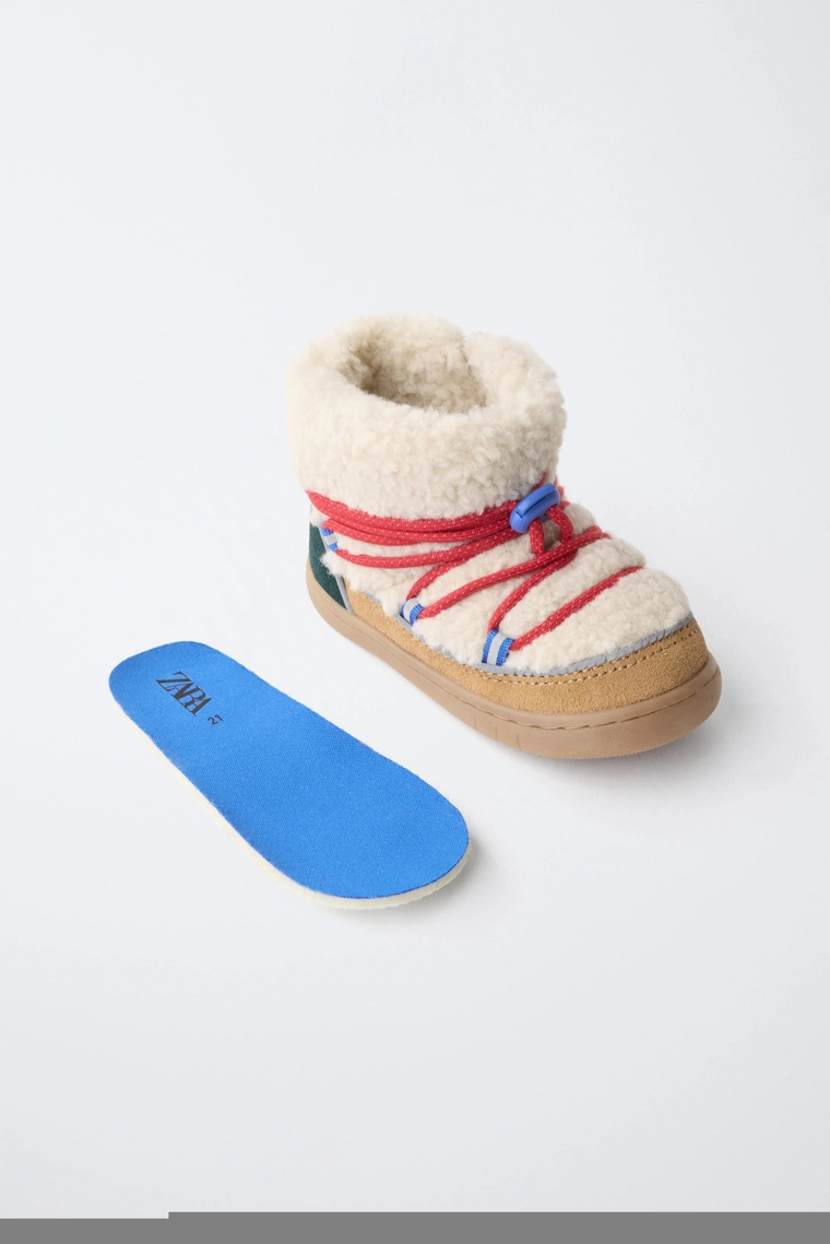 Ботинки barefoot из искусственной овчины
