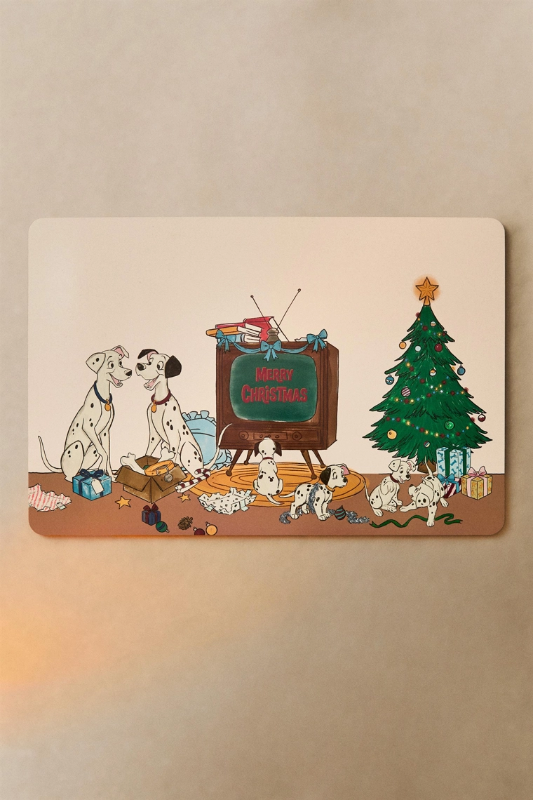 Рождественская прямоугольная пробковая салфетка 101 далматинец ©disney