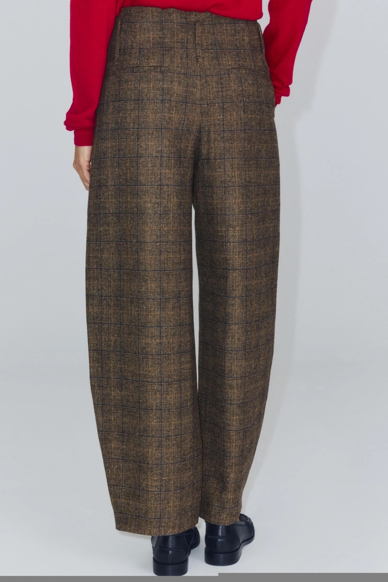 Брюки из шерстяной смеси в клетку zw collection