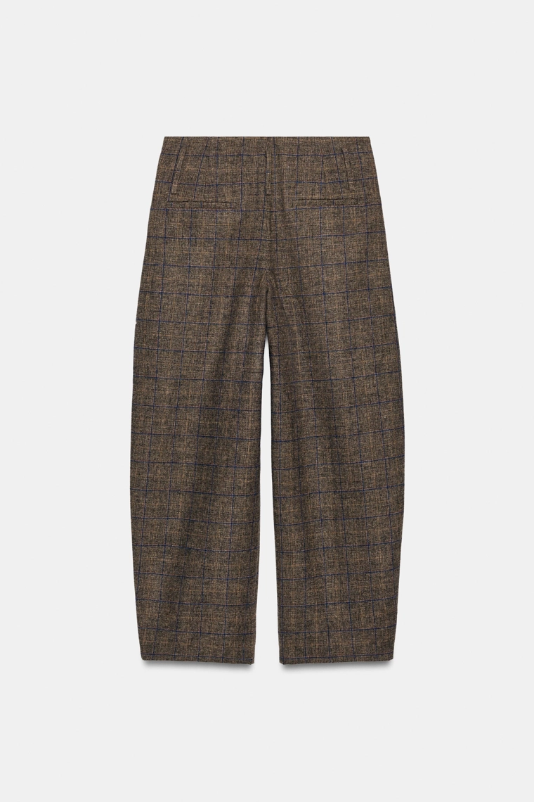 Брюки из шерстяной смеси в клетку zw collection