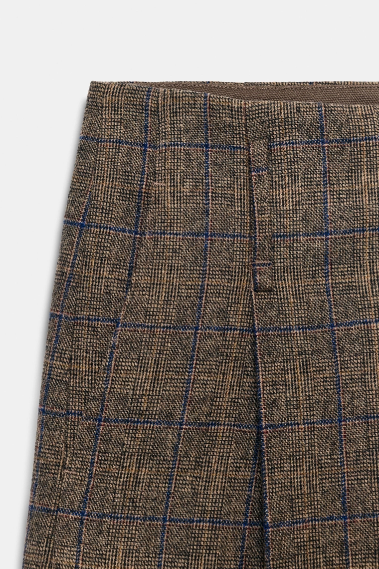 Брюки из шерстяной смеси в клетку zw collection