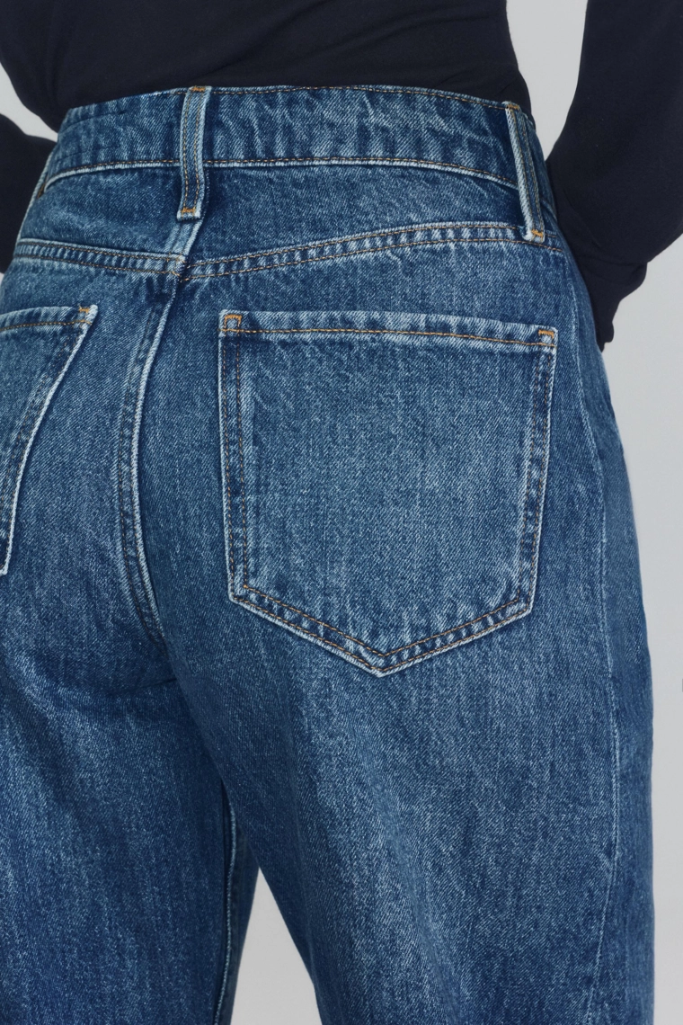Джинсы Zara «ZW» средней посадки с расслабленным кроем и укороченной длиной