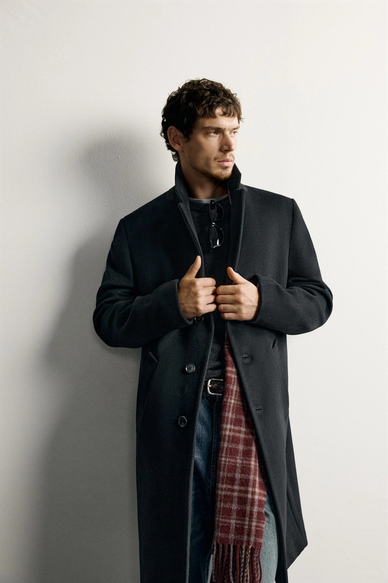 Пальто regular fit из шерстяной смеси