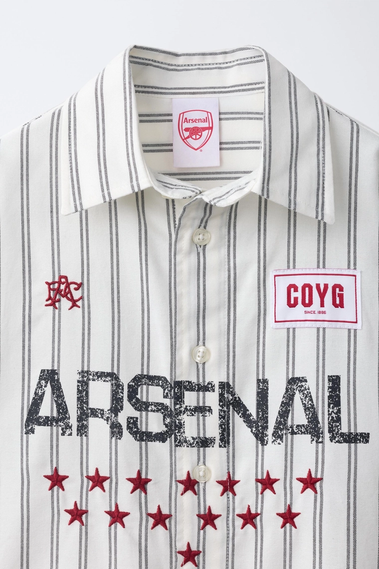 Рубашка с полосатым принтом arsenal f.c. ©