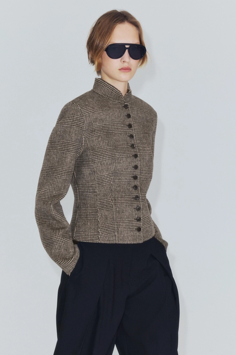 Короткая куртка из шерстяной смеси Zara «ZW»