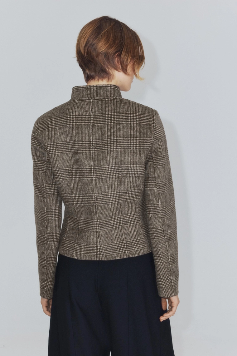 Короткая куртка из шерстяной смеси Zara «ZW»