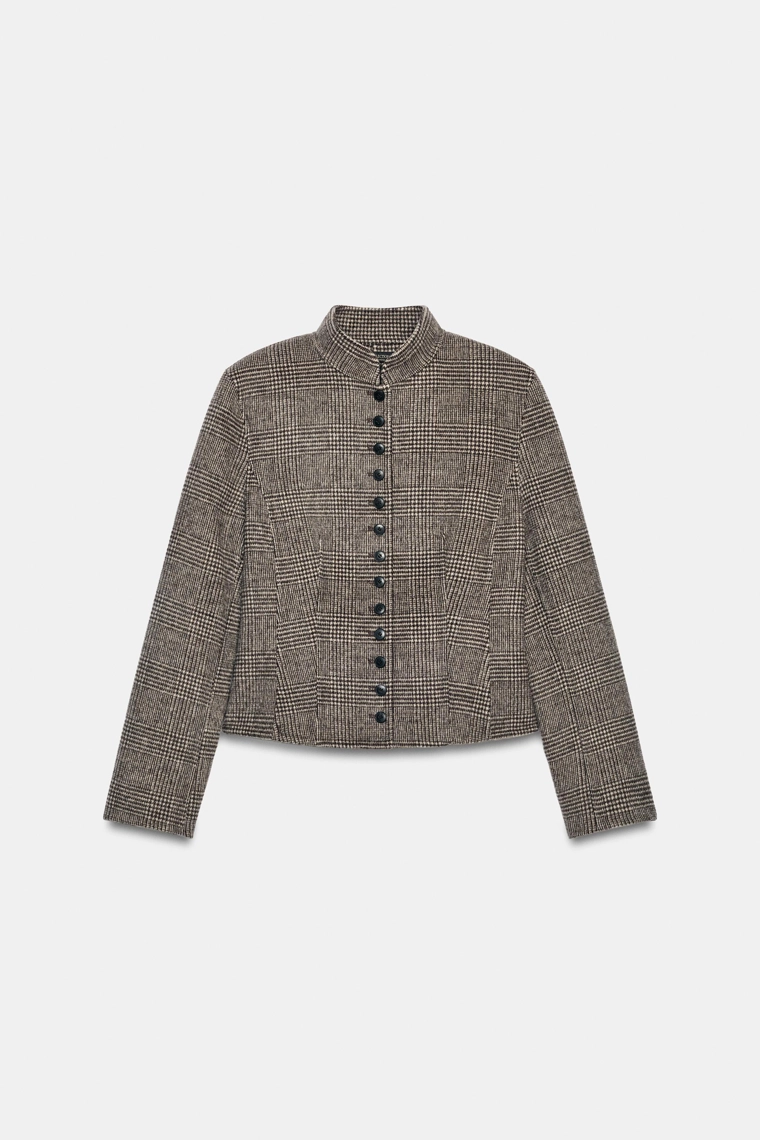 Короткая куртка из шерстяной смеси Zara «ZW»
