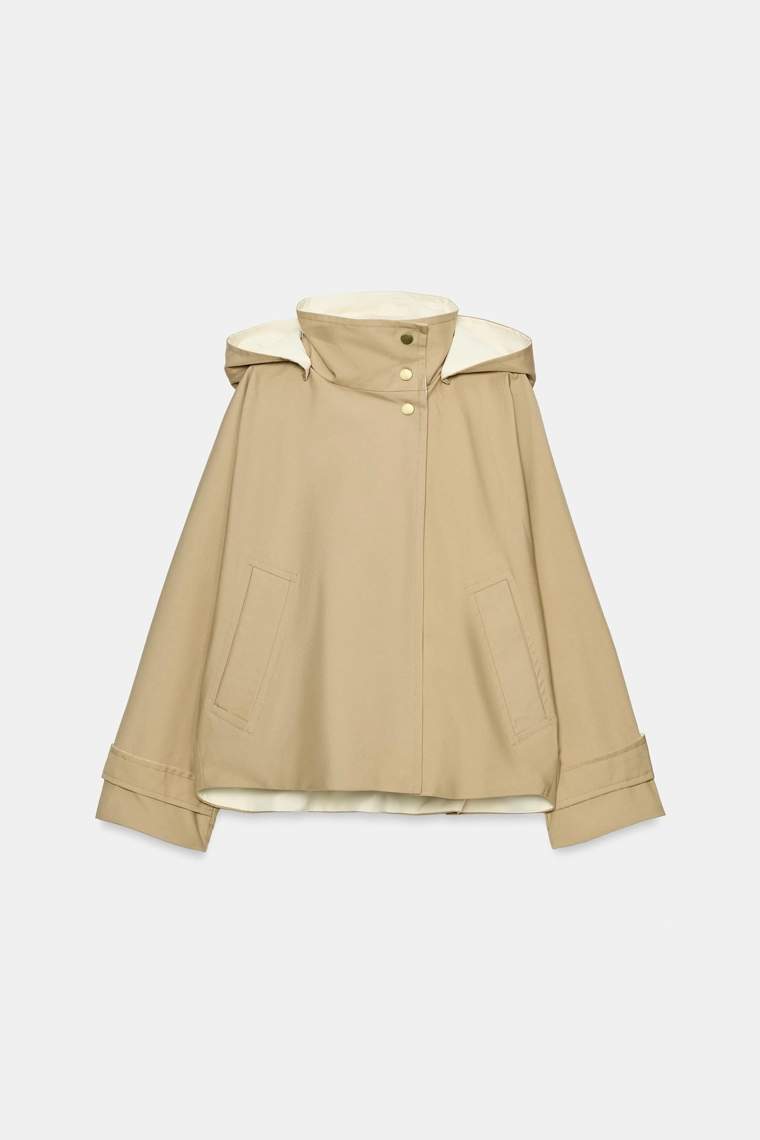Укороченная водоотталкивающая куртка Zara «ZW»