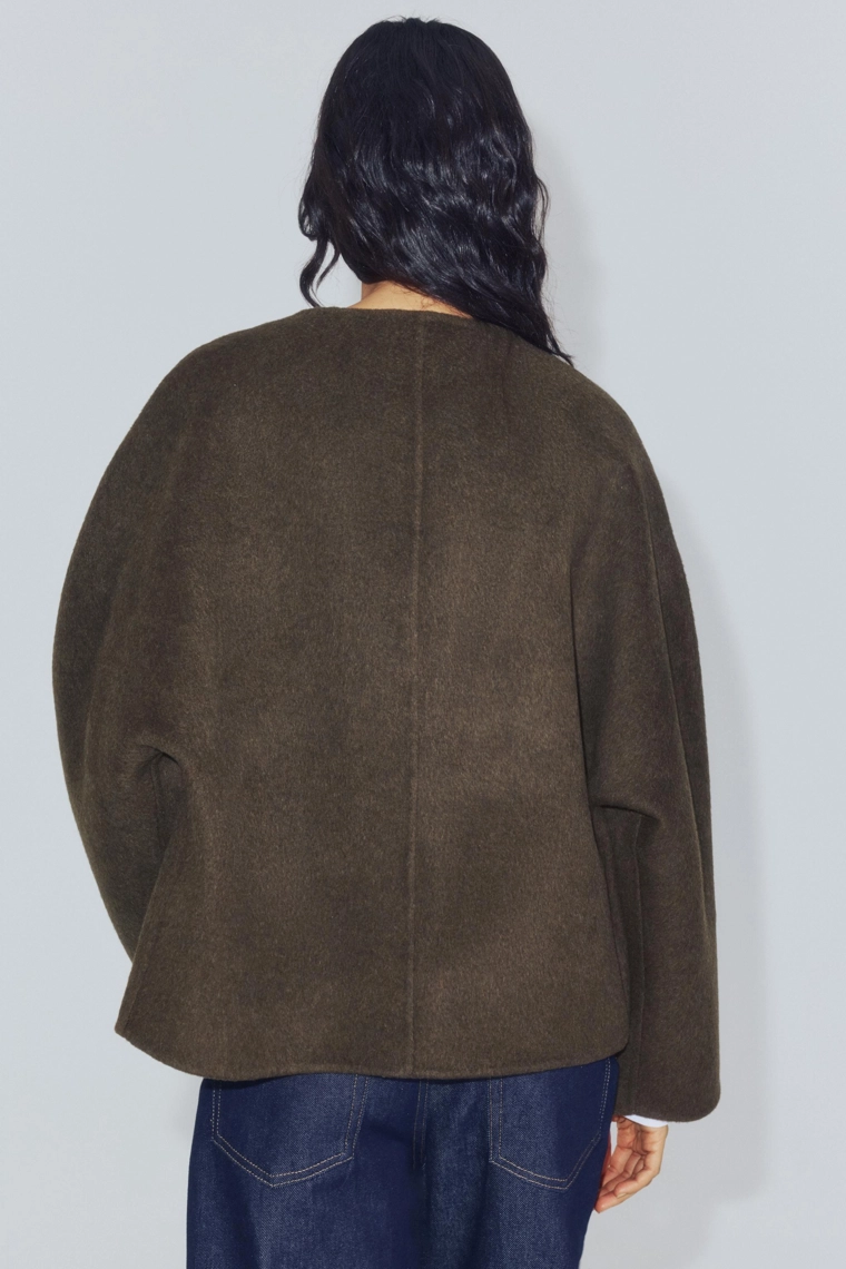 Короткое пальто из шерстяной смеси Zara «ZW»