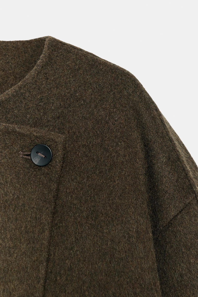 Короткое пальто из шерстяной смеси Zara «ZW»