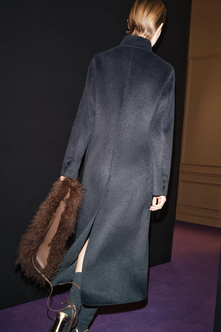 Длинное пальто из шерстяной смеси Zara «ZW»