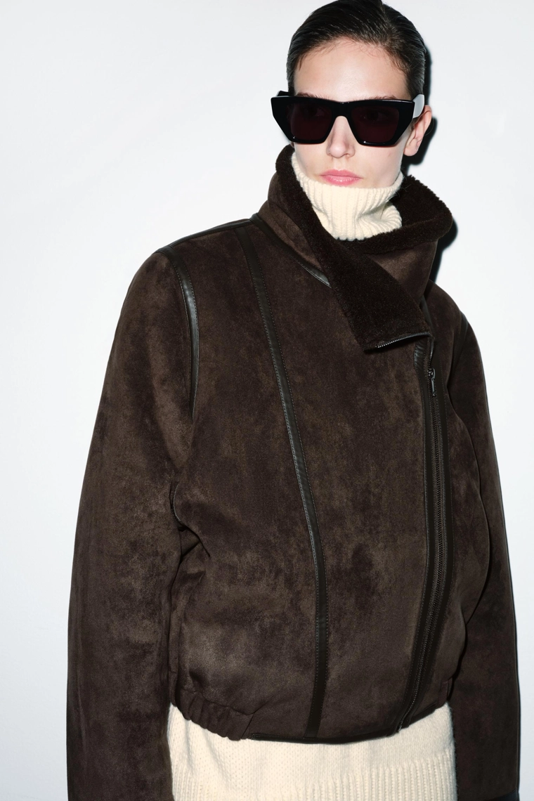 Двусторонняя куртка из искусственного меха Zara «ZW»