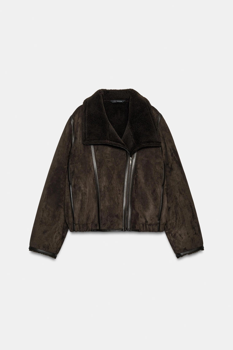 Двусторонняя куртка из искусственного меха Zara «ZW»