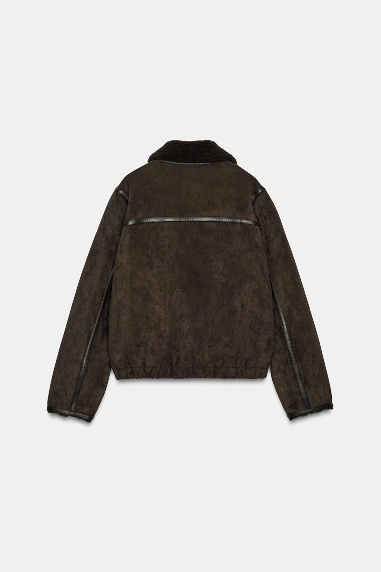 Двусторонняя куртка из искусственного меха Zara «ZW»
