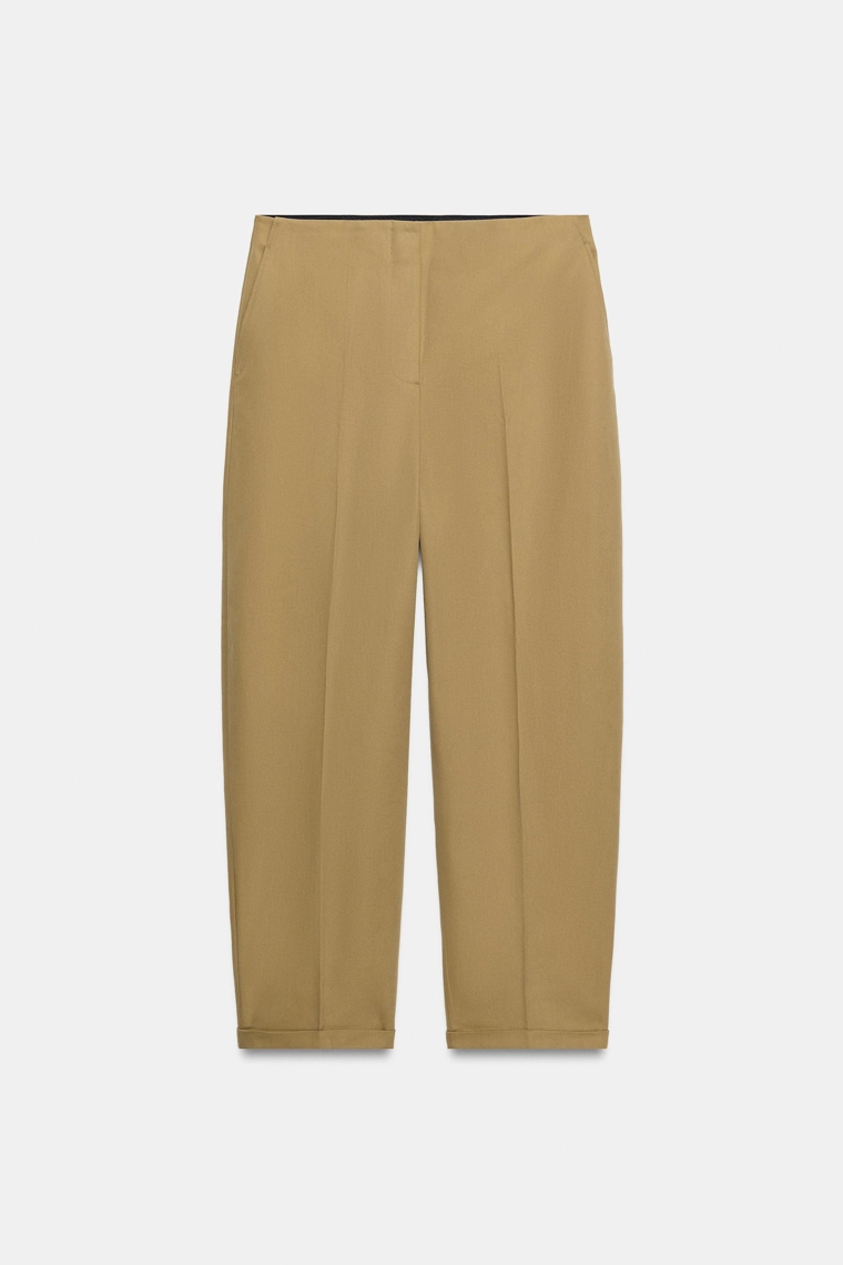 Широкие плиссированные брюки с высокой талией zw collection