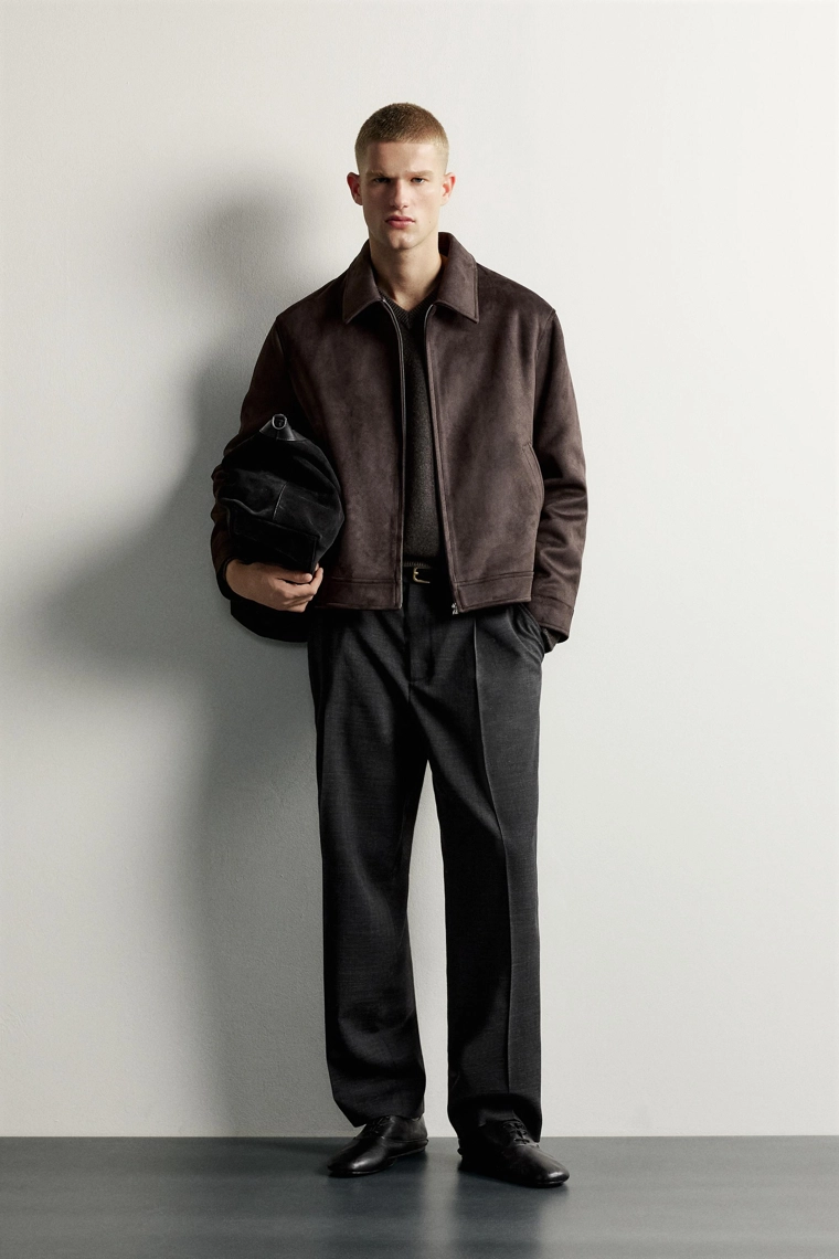Куртка из искусственной замши regular fit